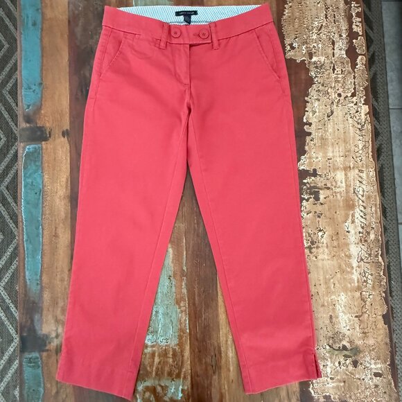 Tommy Hilfiger Nantucket Red Chino Cropped Pants Size 2 - Picture 1 of 8